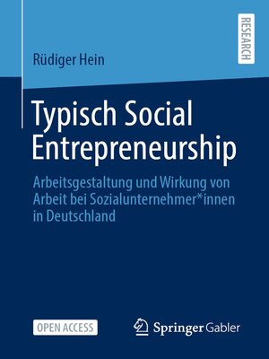 cover image of Typisch Social Entrepreneurship